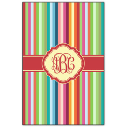 Retro Vertical Stripes Wood Print - 20x30 (Personalized)