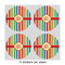 Retro Vertical Stripes 4" Multipurpose Round Labels - Sheet