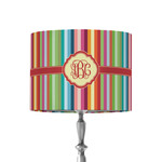 Retro Vertical Stripes 8" Drum Lamp Shade - Fabric (Personalized)