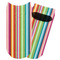 Retro Vertical Stripes Adult Ankle Socks - Single Pair - Front and Back