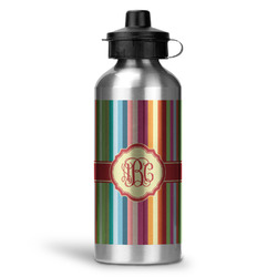 Retro Vertical Stripes Water Bottle - Aluminum - 20 oz (Personalized)