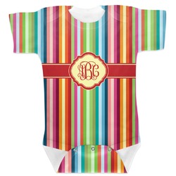 Retro Vertical Stripes Baby Bodysuit 3-6 (Personalized)