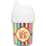 Retro Vertical Stripes Baby Sippy Cup (Personalized)