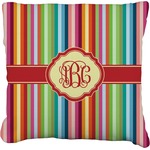 Retro Vertical Stripes Faux-Linen Throw Pillow 26" (Personalized)