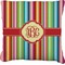 Retro Vertical Stripes Burlap Pillow 24"