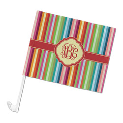 Retro Vertical Stripes Car Flag - Large (Personalized)