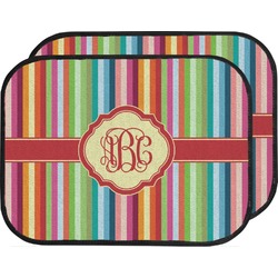 Retro Vertical Stripes Car Floor Mats (Back Seat) (Personalized)