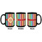 Retro Vertical Stripes Coffee Mug - 15 oz - Black APPROVAL