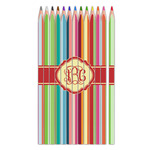 Retro Vertical Stripes Colored Pencils (Personalized)