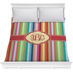 Retro Vertical Stripes Comforter - Full / Queen (Personalized)