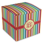 Retro Vertical Stripes Cube Favor Gift Boxes (Personalized)