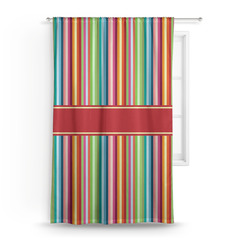 Retro Vertical Stripes Curtain Panel - Custom Size