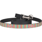 Retro Vertical Stripes Dog Leash (Personalized)