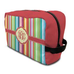 Retro Vertical Stripes Toiletry Bag / Dopp Kit (Personalized)