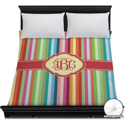 Retro Vertical Stripes Duvet Cover - Full / Queen (Personalized)