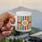 Retro Vertical Stripes Single Shot Espresso Cup - Single (Personalized)