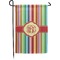 Retro Vertical Stripes Garden Flag & Garden Pole