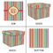 Retro Vertical Stripes Gift Boxes with Lid - Canvas Wrapped - X-Large - Approval