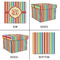 Retro Vertical Stripes Gift Boxes with Lid - Canvas Wrapped - XX-Large - Approval