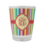 Retro Vertical Stripes Glass Shot Glass - 1.5 oz - Single (Personalized)