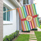 Retro Vertical Stripes House Flags - Single Sided - LIFESTYLE