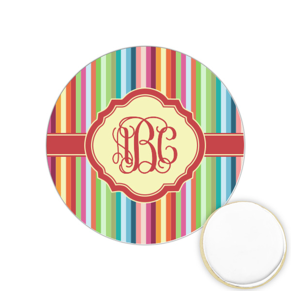 Custom Retro Vertical Stripes Printed Cookie Topper - 1.25" (Personalized)