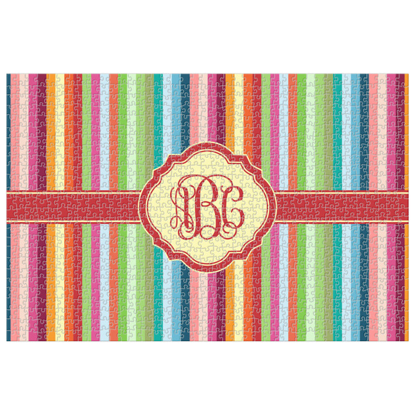 Custom Retro Vertical Stripes Jigsaw Puzzle - 1000-piece (Personalized)