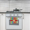 Retro Vertical Stripes Kitchen Towel - Poly Cotton - Lifestyle