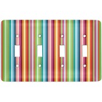 Retro Vertical Stripes Light Switch Cover (4 Toggle Plate)