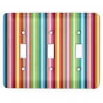 Retro Vertical Stripes Light Switch Cover (3 Toggle Plate)