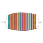 Retro Vertical Stripes Adult Cloth Face Mask - XLarge