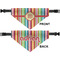 Retro Vertical Stripes Medium Dog Bandana Approval