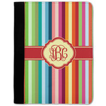 Retro Vertical Stripes Notebook Padfolio w/ Monogram