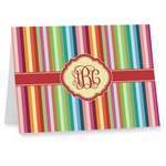 Retro Vertical Stripes Note cards (Personalized)