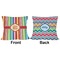 Retro Vertical Stripes Outdoor Pillow - 18x18