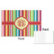 Retro Vertical Stripes Disposable Paper Placemat - Front & Back