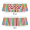 Retro Vertical Stripes Plastic Pet Bowls - Small - APPROVAL