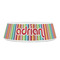 Retro Vertical Stripes Plastic Pet Bowls - Small - FRONT