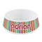 Retro Vertical Stripes Plastic Pet Bowls - Small - MAIN