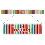 Retro Vertical Stripes Plastic Ruler - 12" (Personalized)