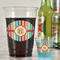 Retro Vertical Stripes Plastic Shot Glasses - In Context