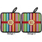 Retro Vertical Stripes Pot Holders - Set of 2 APPROVAL