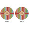 Retro Vertical Stripes Round Linen Placemats - APPROVAL (double sided)