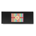 Retro Vertical Stripes Rubber Bar Mat (Personalized)