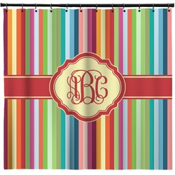 Retro Vertical Stripes Shower Curtain - 71" x 74" (Personalized)