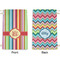 Retro Vertical Stripes Small Laundry Bag - Front & Back View