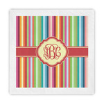 Retro Vertical Stripes Decorative Paper Napkins (Personalized)