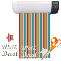 Retro Vertical Stripes Vinyl Sheet (Re-position-able)