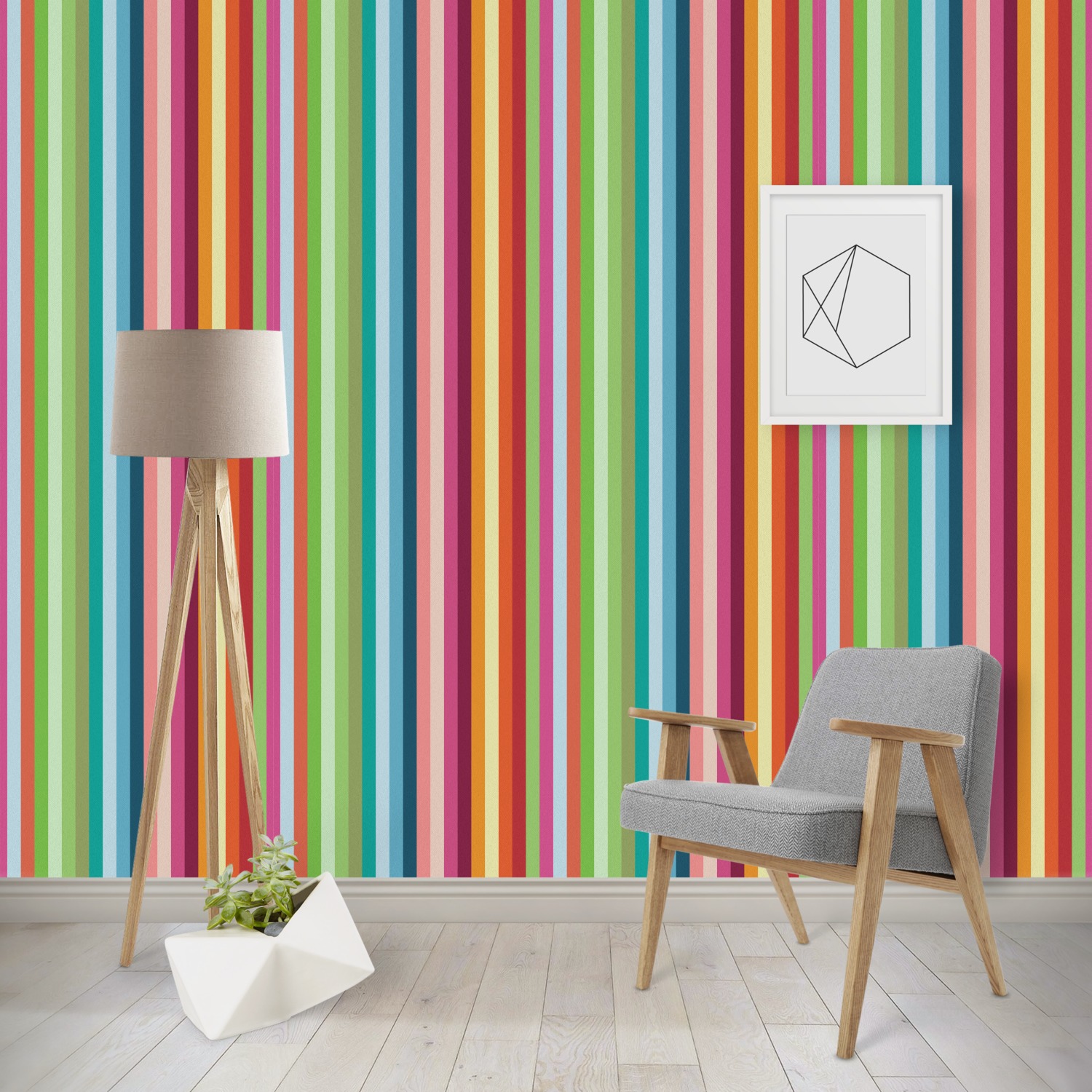 Vertical striped Wallpaper - Peel and Stick or Non-Pasted