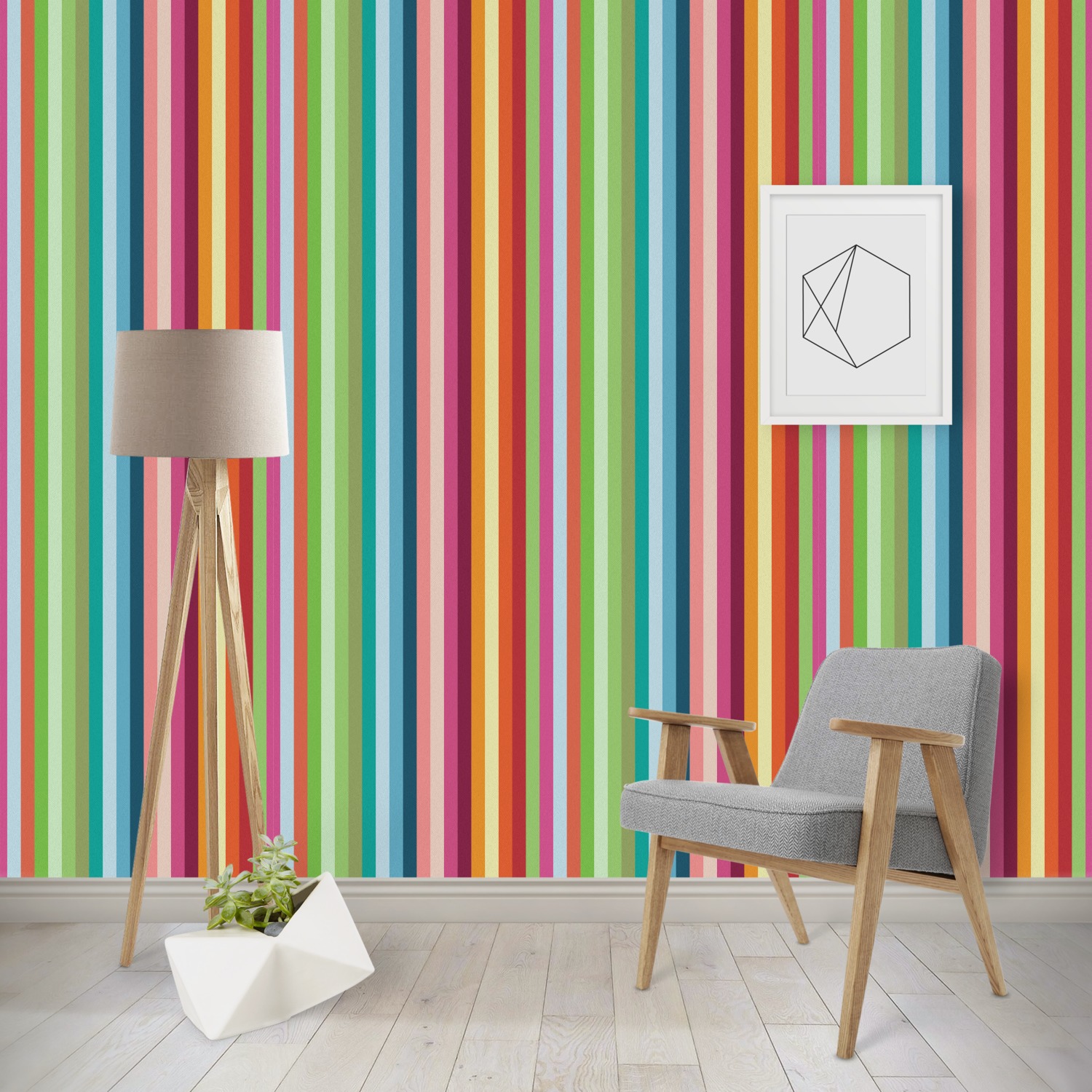 Vertical Red Stripes Art Print